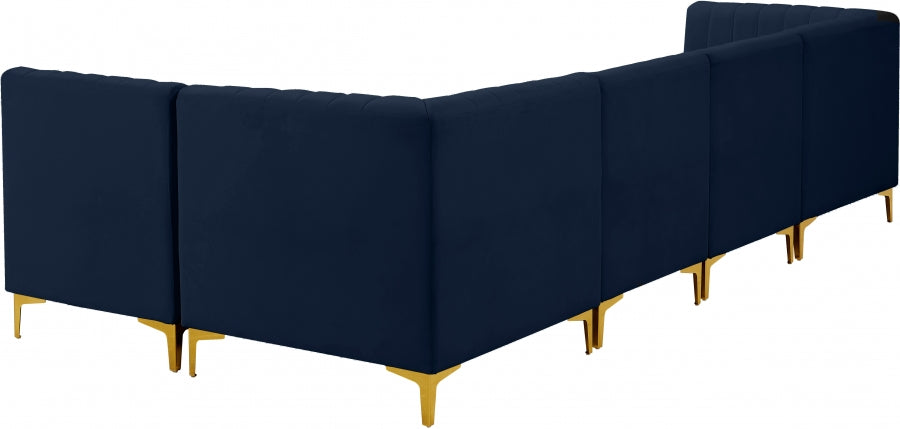 Sectionnel modulaire en velours Alina