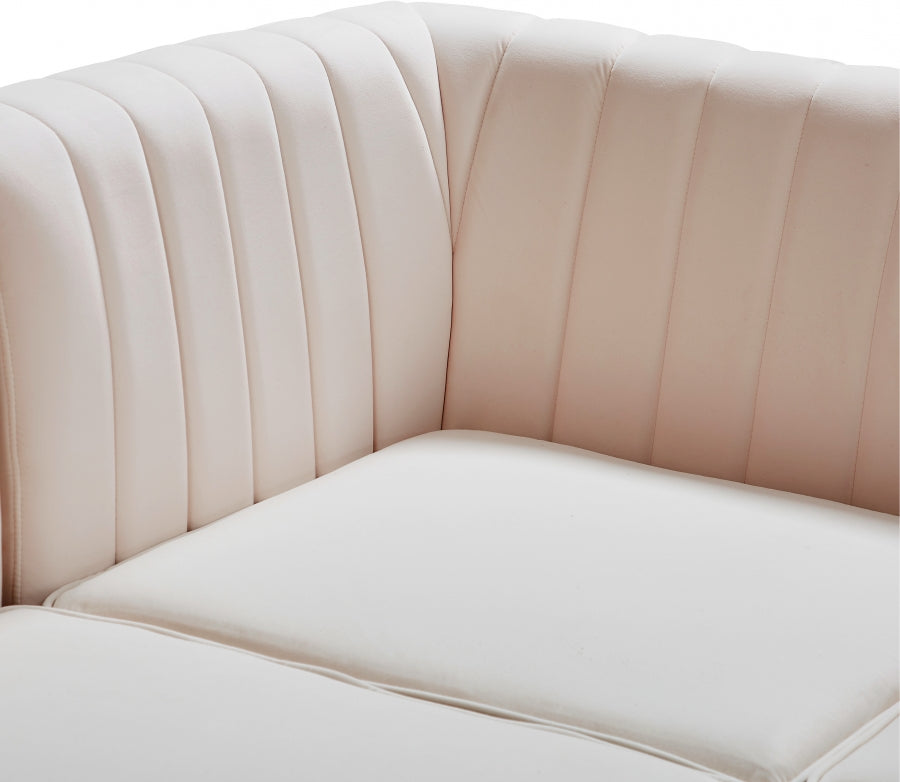 Chaise modulaire sans accoudoirs en velours Alina