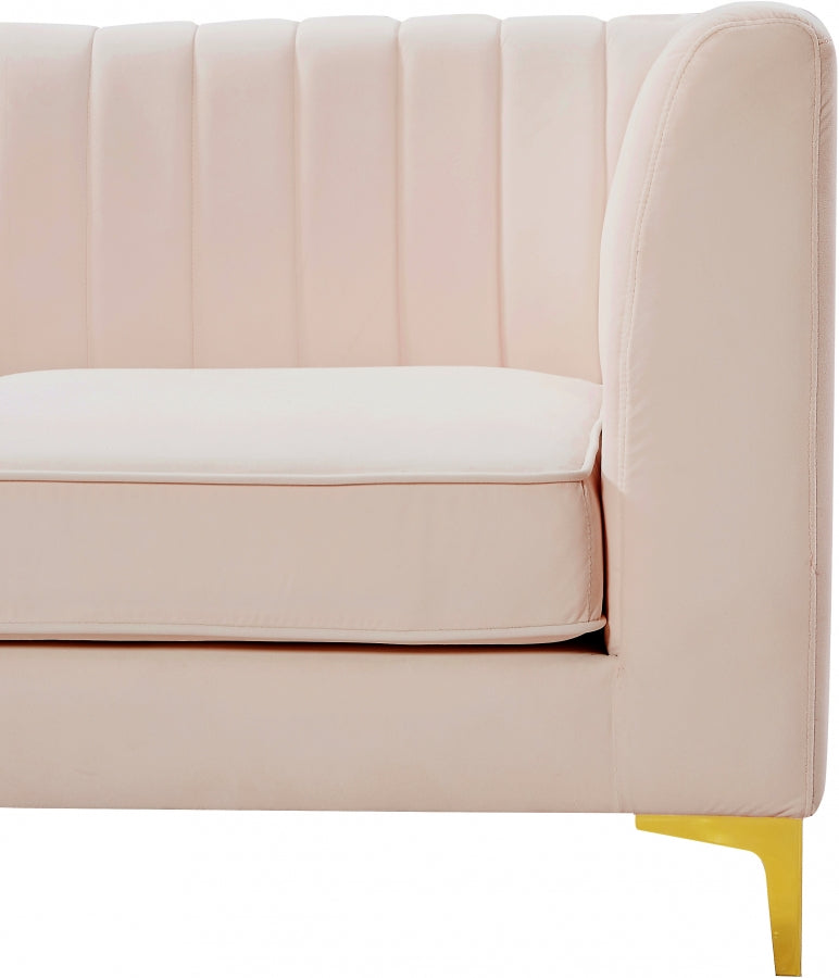 Chaise modulaire sans accoudoirs en velours Alina