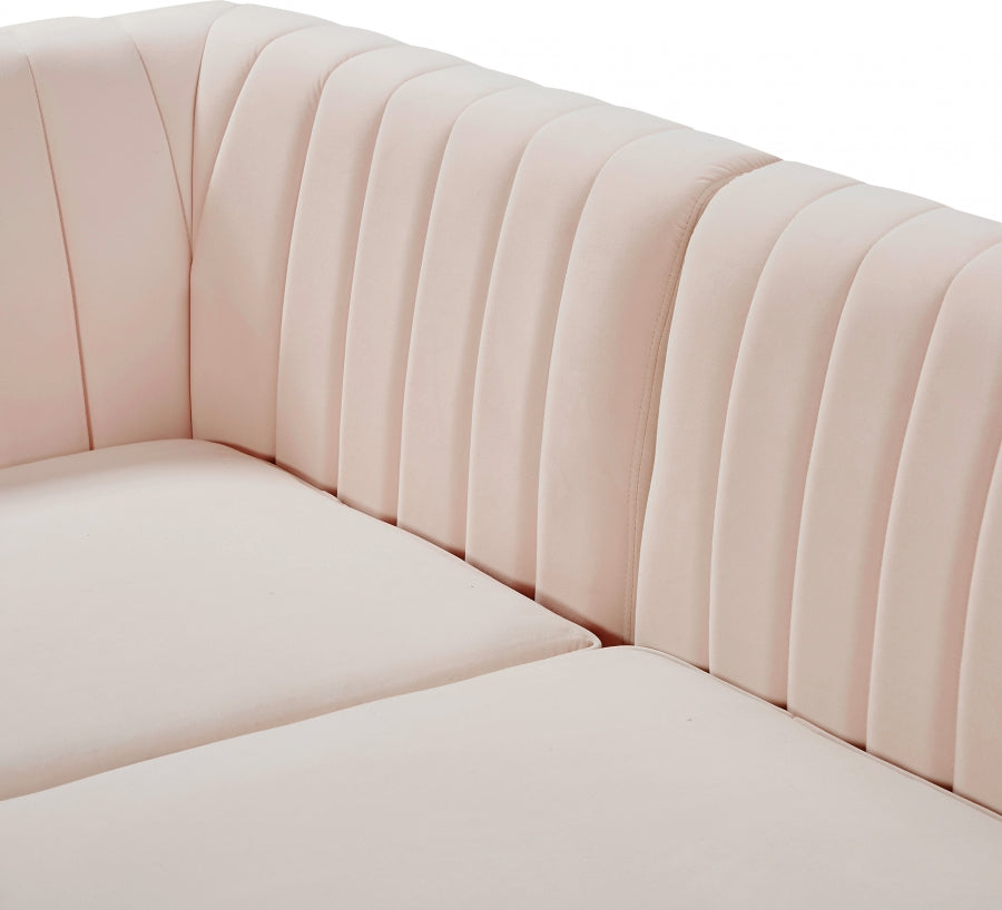 Chaise modulaire sans accoudoirs en velours Alina