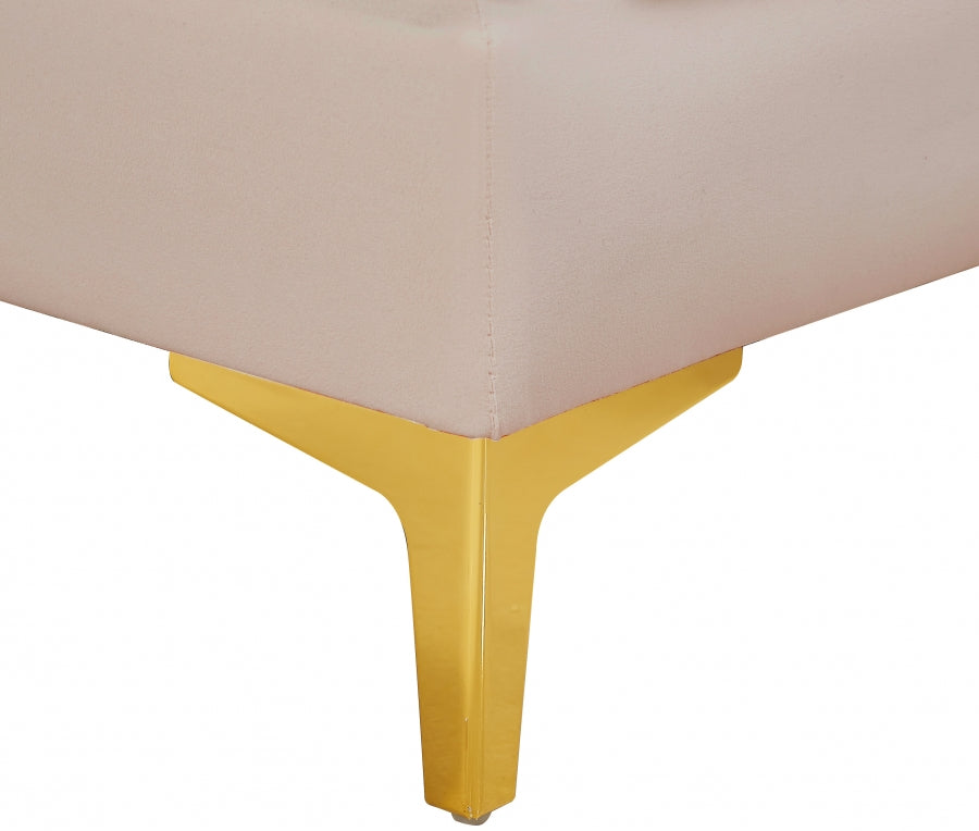 Chaise modulaire sans accoudoirs en velours Alina