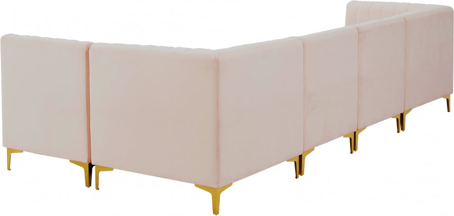 Sectionnel modulaire en velours Alina