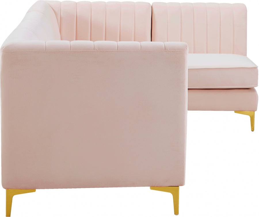 Sectionnel modulaire en velours Alina