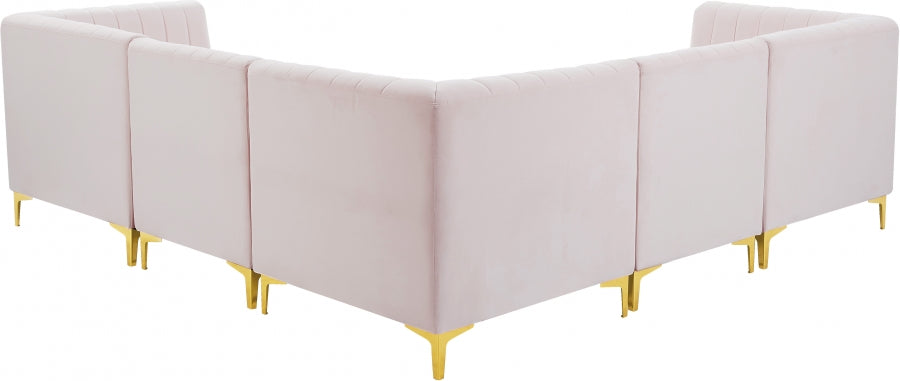 Sectionnel modulaire en velours Alina
