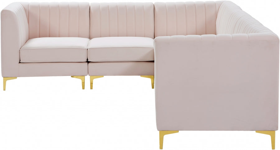 Sectionnel modulaire en velours Alina