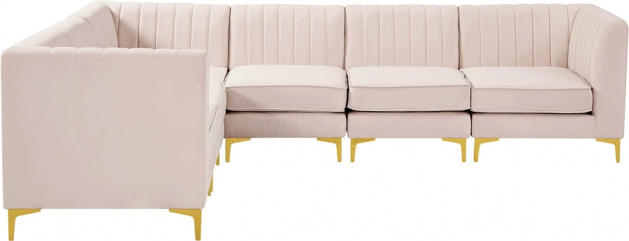 Sectionnel modulaire en velours Alina