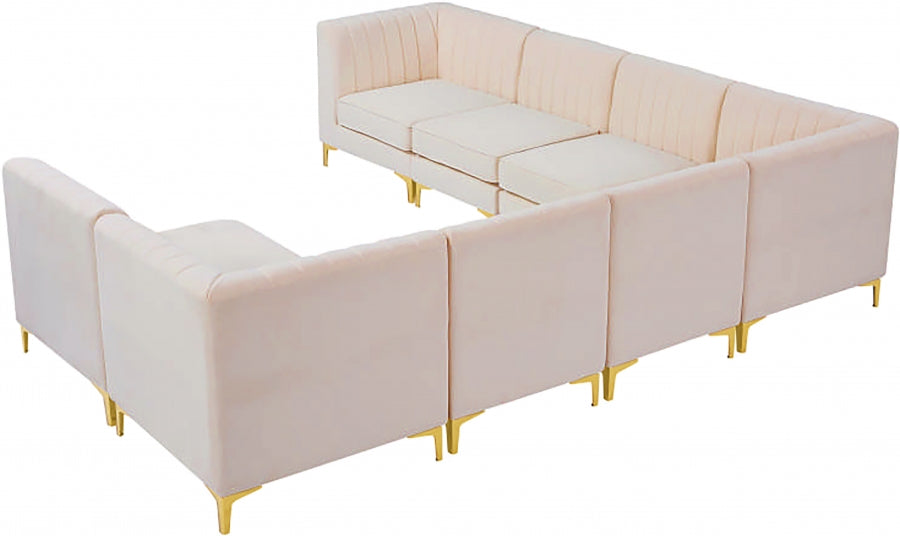 Sectionnel modulaire en velours Alina