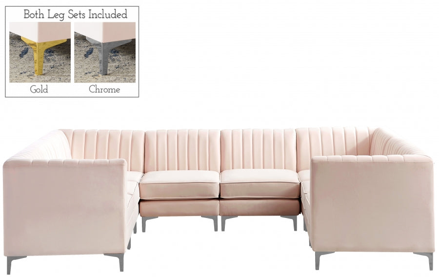 Sectionnel modulaire en velours Alina