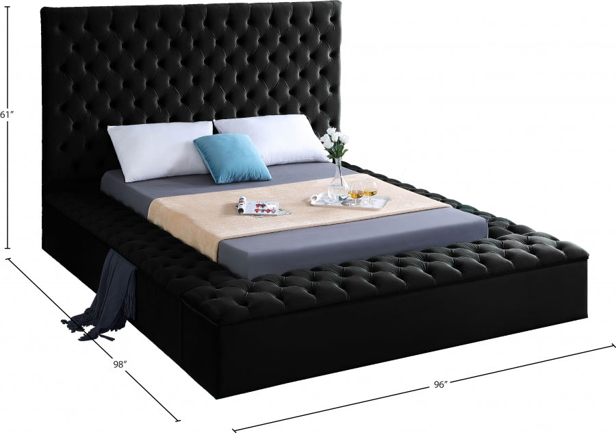 Lit en velours Bonheur