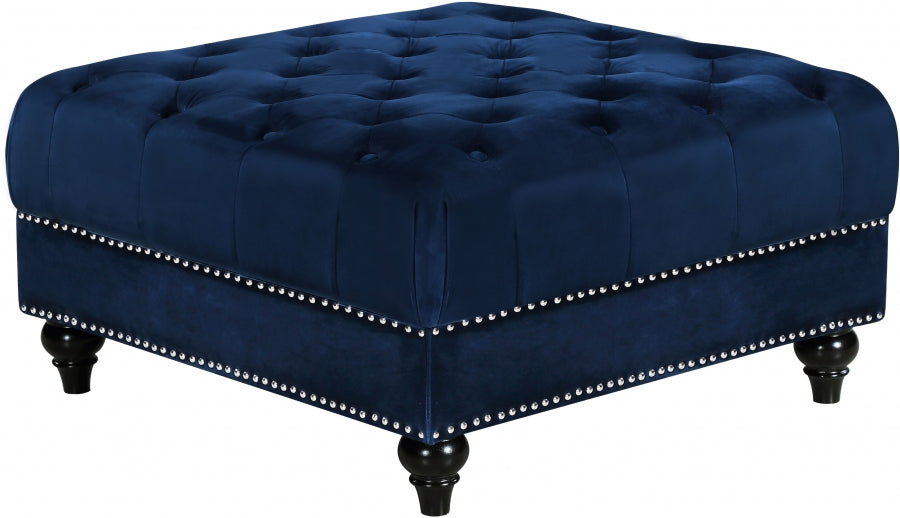 Pouf en velours Sabrina