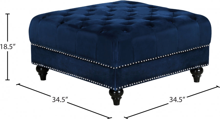 Pouf en velours Sabrina