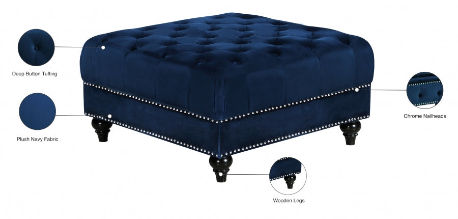 Pouf en velours Sabrina