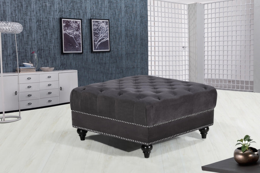 Pouf en velours Sabrina