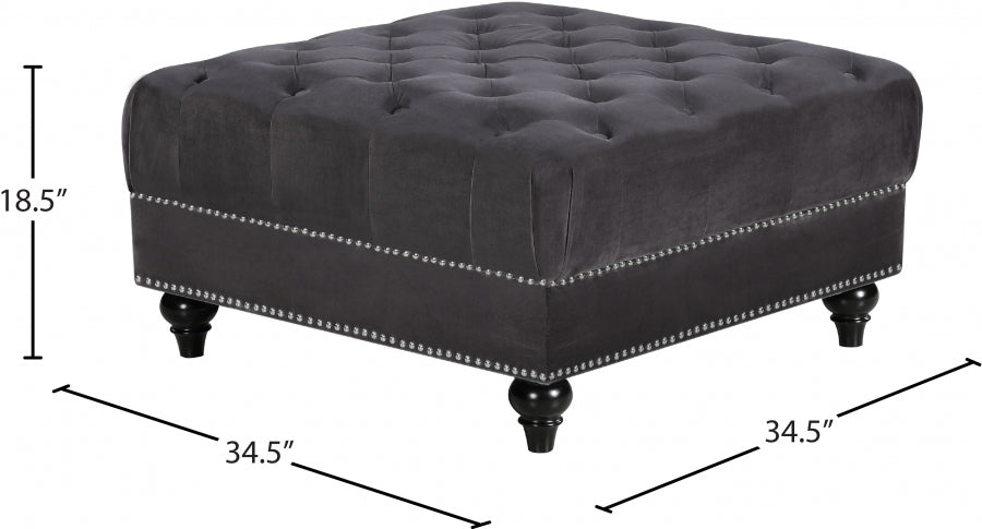 Pouf en velours Sabrina