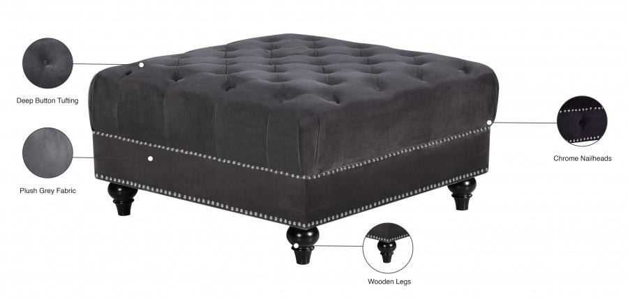 Pouf en velours Sabrina