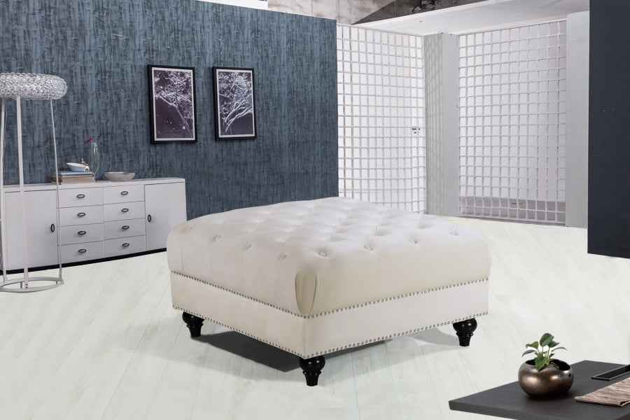 Pouf en velours Sabrina