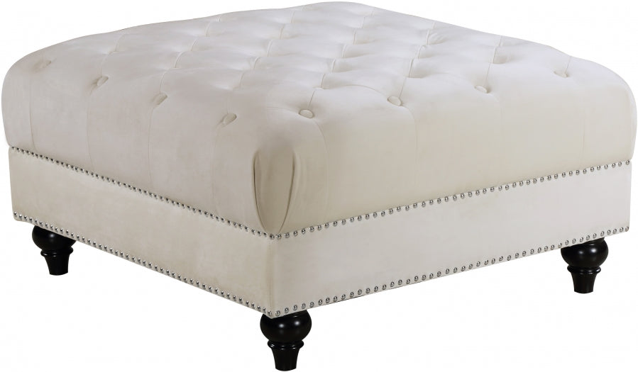 Pouf en velours Sabrina