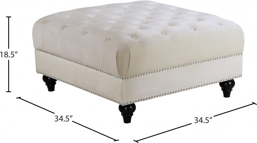 Pouf en velours Sabrina