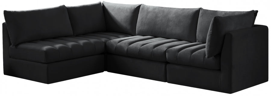 Sectionnel modulaire en velours Jacob