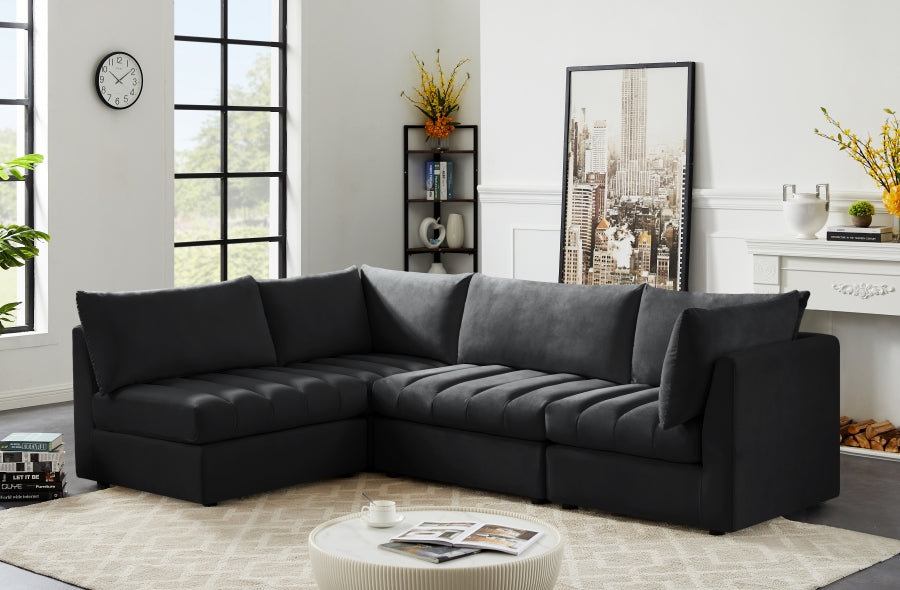 Sectionnel modulaire en velours Jacob