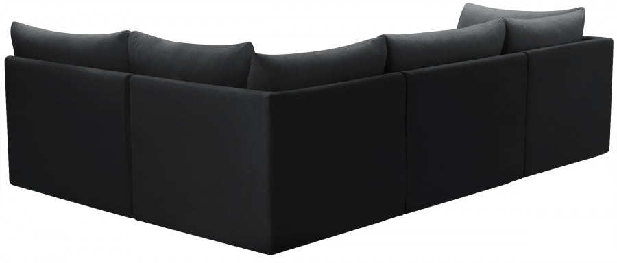 Sectionnel modulaire en velours Jacob