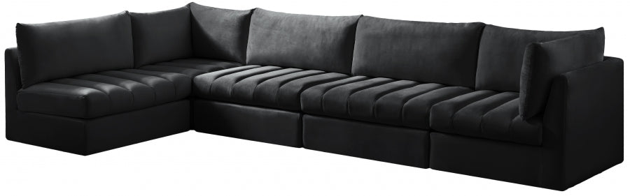 Sectionnel modulaire en velours Jacob