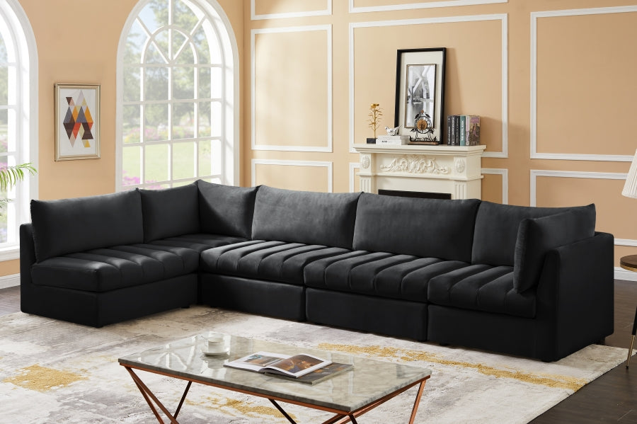 Sectionnel modulaire en velours Jacob