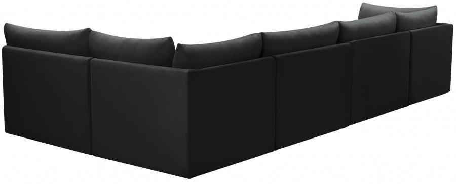 Sectionnel modulaire en velours Jacob
