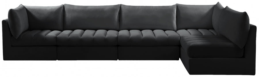 Sectionnel modulaire en velours Jacob