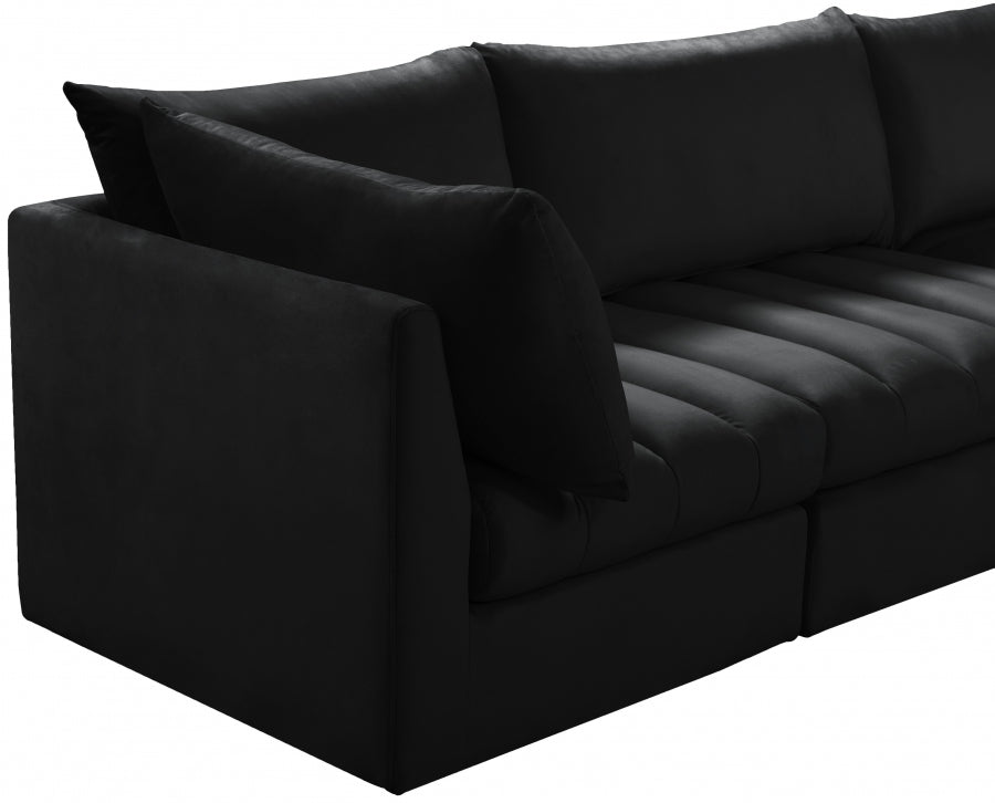 Sectionnel modulaire en velours Jacob