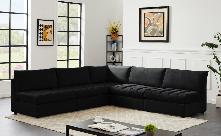 Sectionnel modulaire en velours Jacob