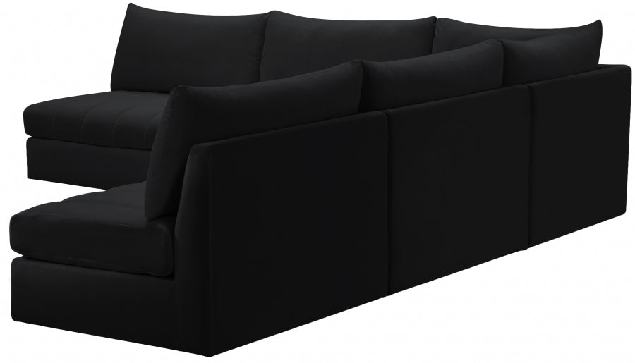 Sectionnel modulaire en velours Jacob