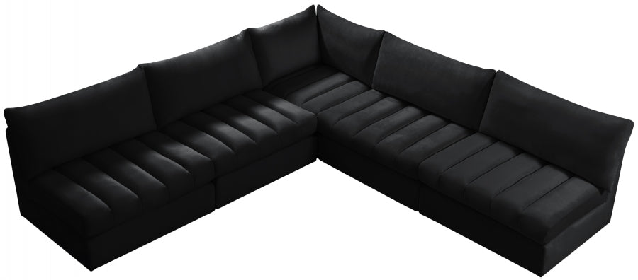 Sectionnel modulaire en velours Jacob
