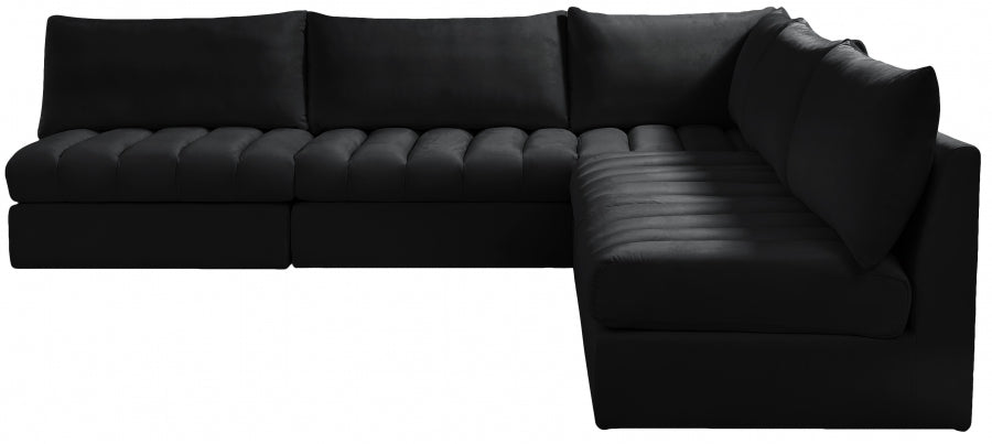 Sectionnel modulaire en velours Jacob