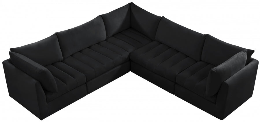 Sectionnel modulaire en velours Jacob