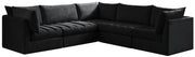 Sectionnel modulaire en velours Jacob