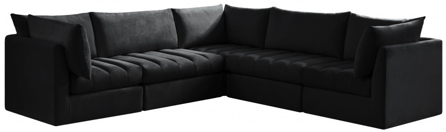 Sectionnel modulaire en velours Jacob