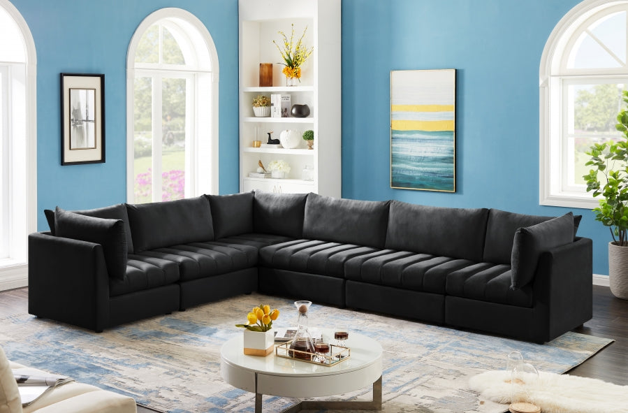 Sectionnel modulaire en velours Jacob