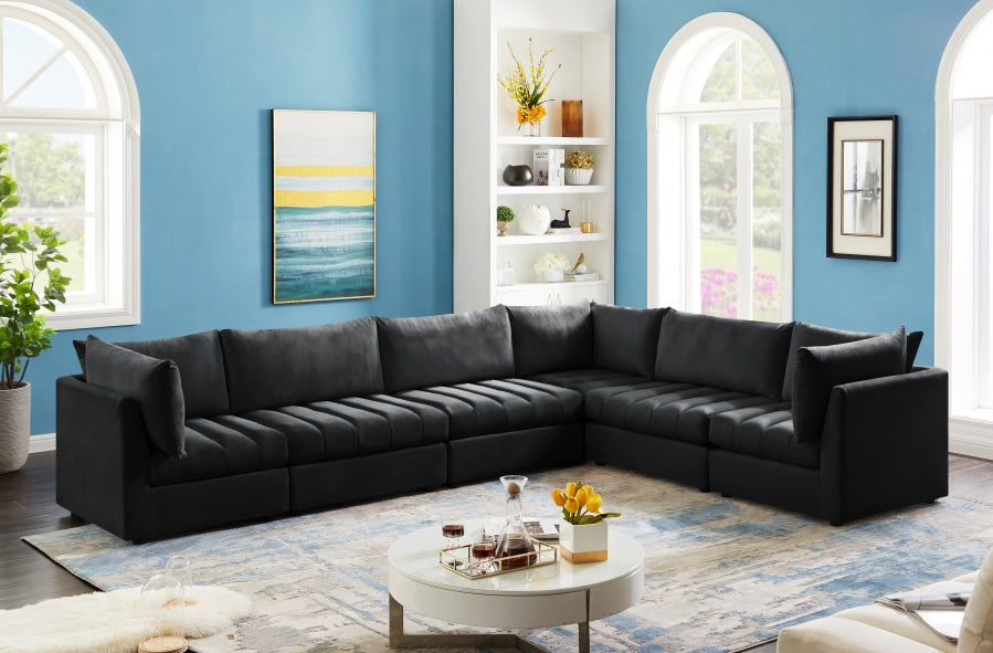 Sectionnel modulaire en velours Jacob