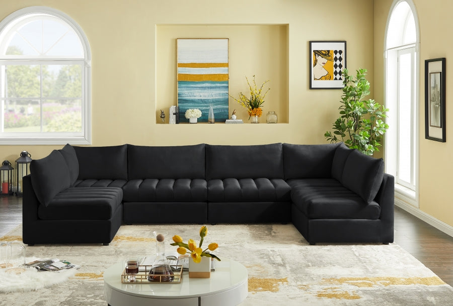 Sectionnel modulaire en velours Jacob