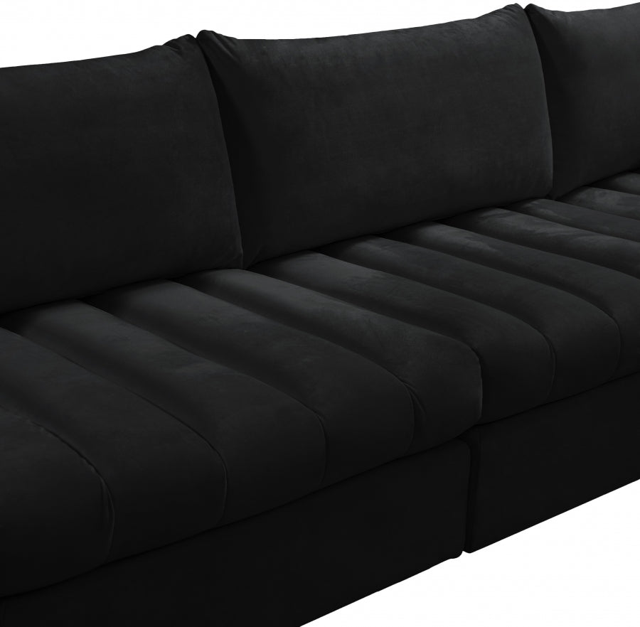 Sectionnel modulaire en velours Jacob