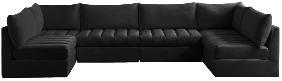 Sectionnel modulaire en velours Jacob