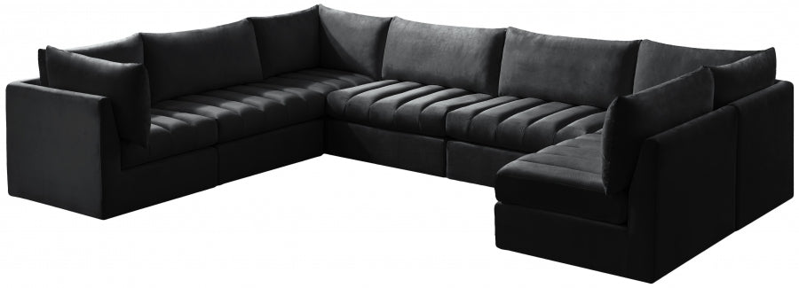 Sectionnel modulaire en velours Jacob