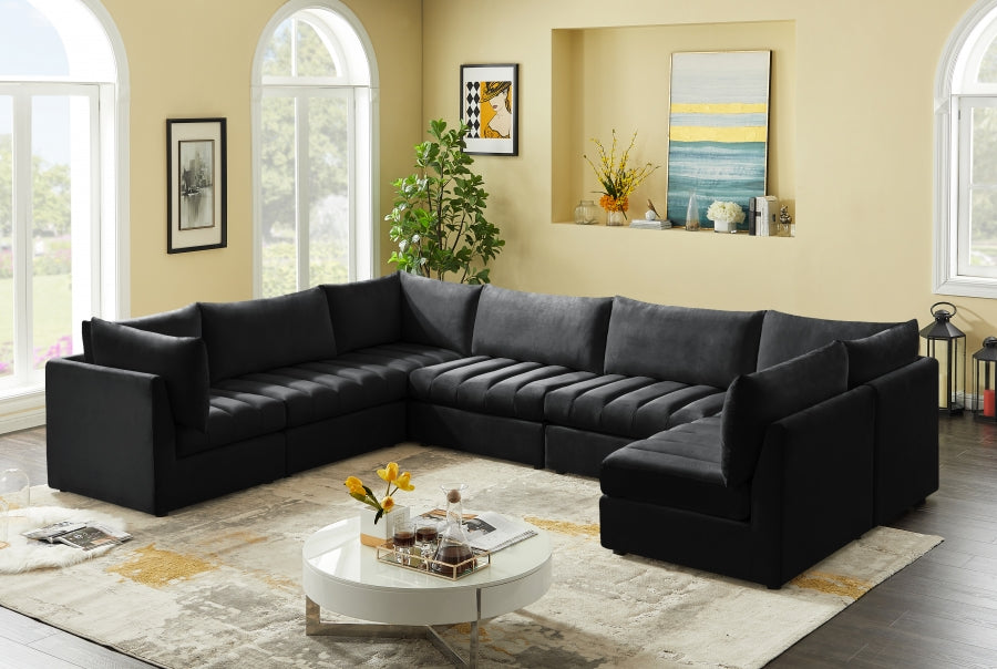 Sectionnel modulaire en velours Jacob