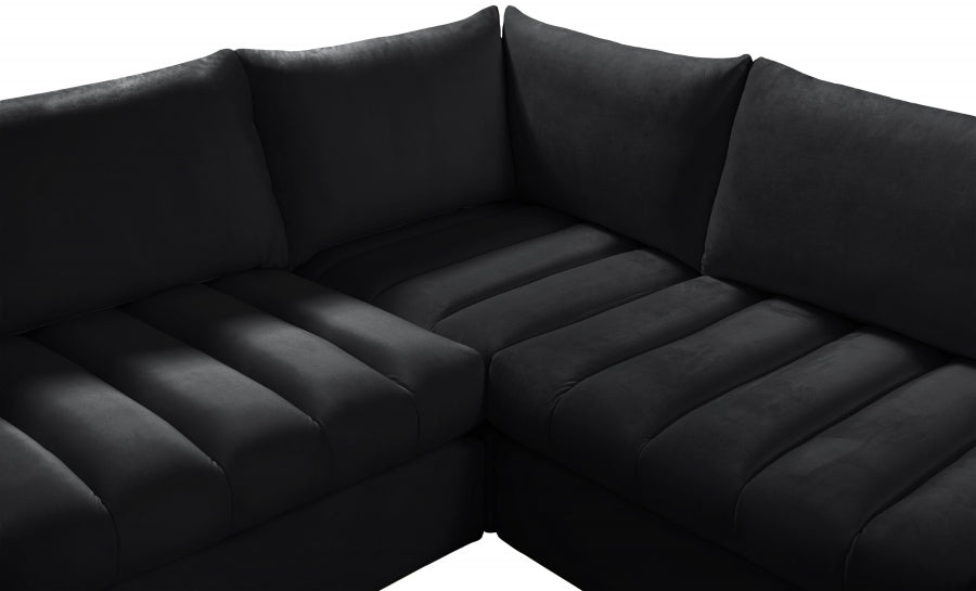 Sectionnel modulaire en velours Jacob