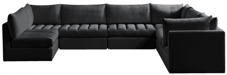 Sectionnel modulaire en velours Jacob