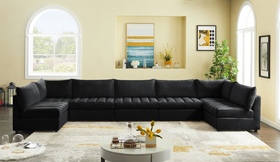 Sectionnel modulaire en velours Jacob
