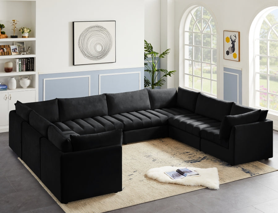Sectionnel modulaire en velours Jacob