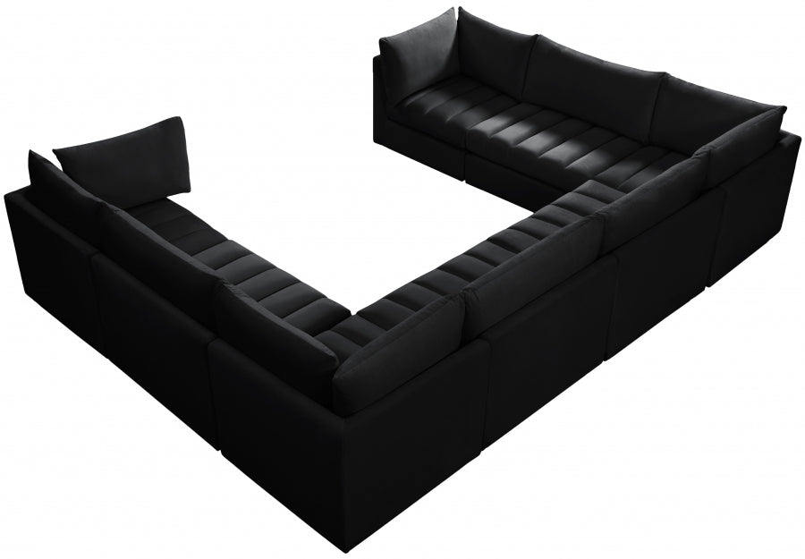 Sectionnel modulaire en velours Jacob
