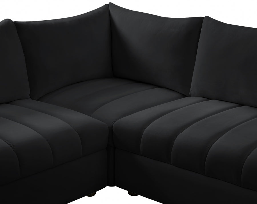 Sectionnel modulaire en velours Jacob